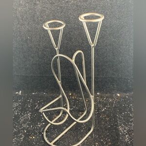 Black Metal Wine & Glasses Holder